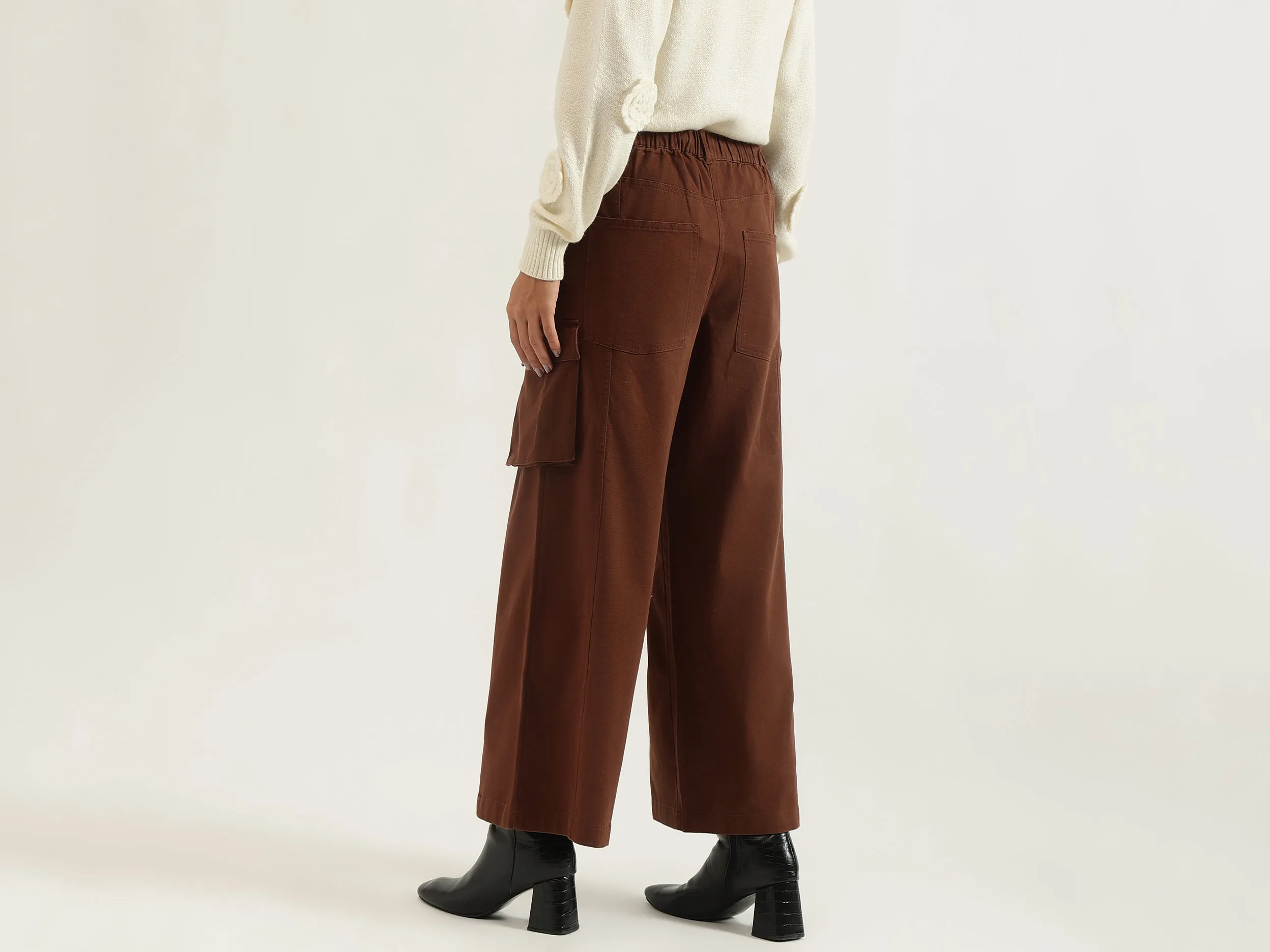 Solid Cargo Pants