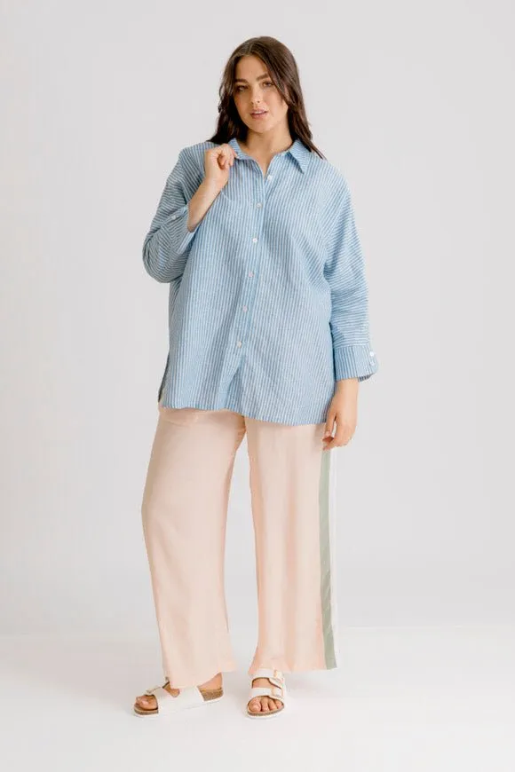Sophia Tuxedo Pant - Flamingo
