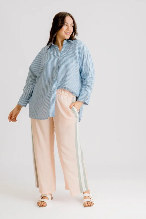 Sophia Tuxedo Pant - Flamingo