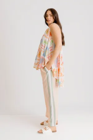 Sophia Tuxedo Pant - Flamingo