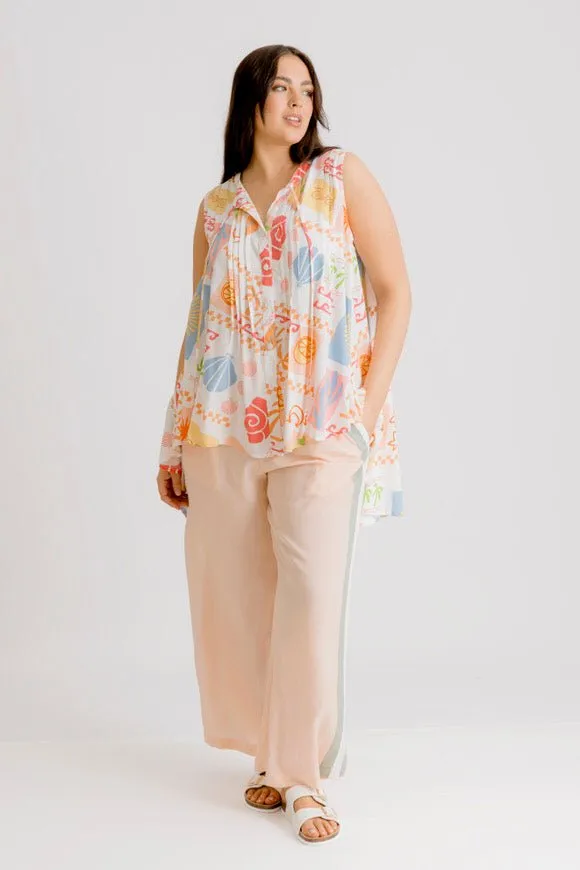 Sophia Tuxedo Pant - Flamingo