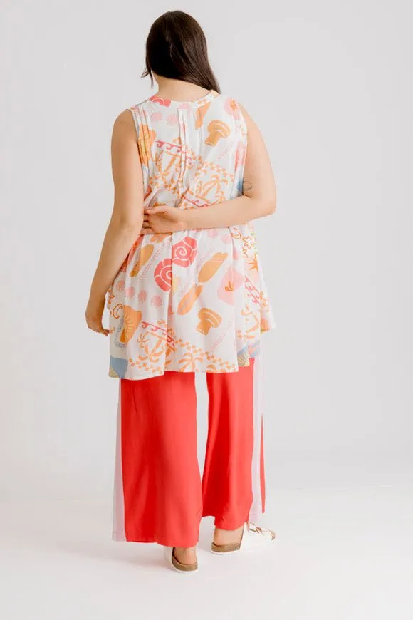 Sophia Tuxedo Pant - Raspberry