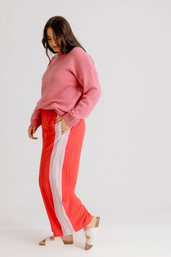 Sophia Tuxedo Pant - Raspberry