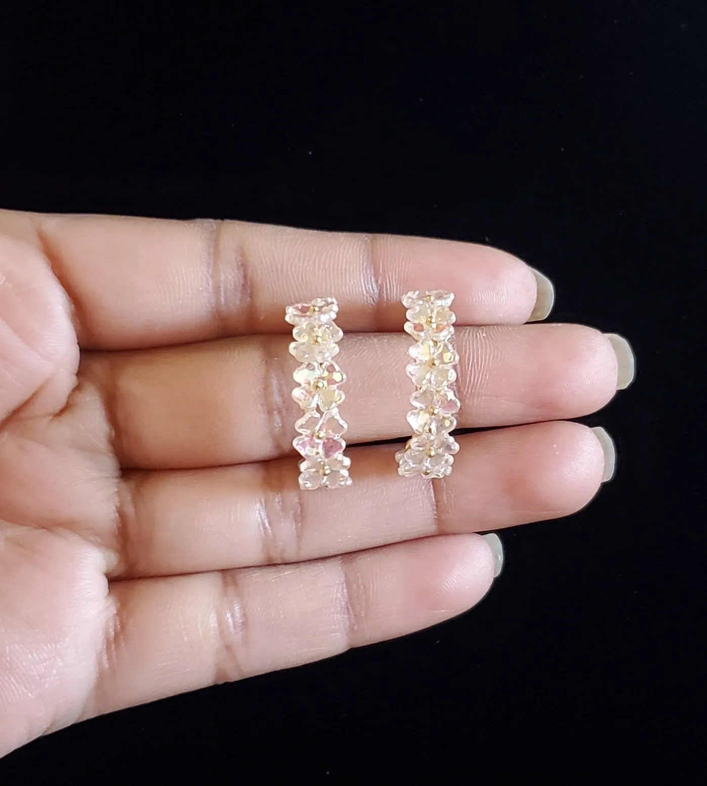 Srinath Sravani and Mahalakshmi WESTERN TRENDY EARRING RN14 Gold