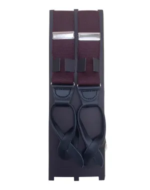 Status Button Suspenders - Burgundy