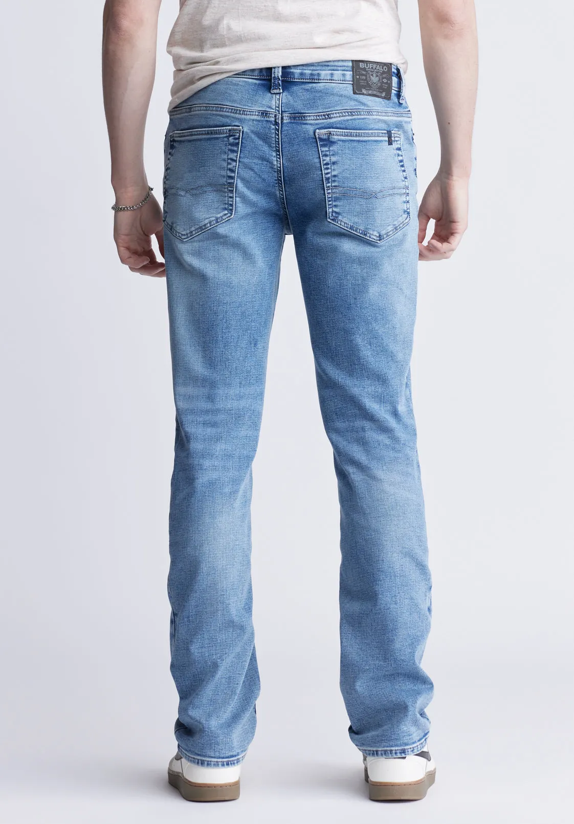 Straight Six Men's Five-Pocket Freedom Flex Jeans, Sanded Wash - BM22998