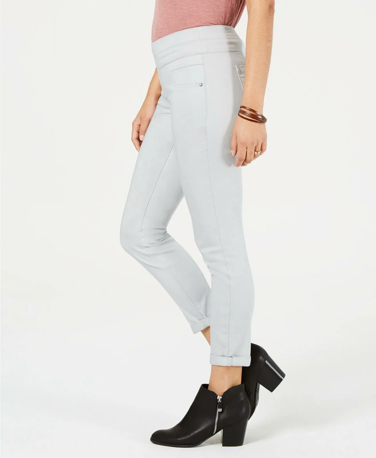 Style & Co. Women's Rolled-Hem Skinny Pants Misty Harbor 12