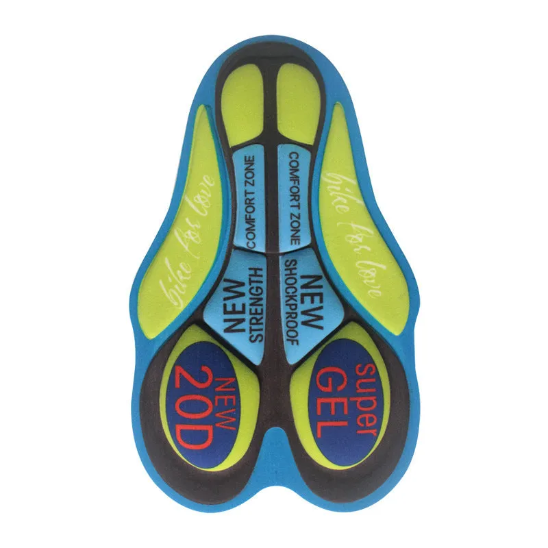 Summer Cycling Wear Pants Pads Outdoor Cycling Sweat Wicking Shock Absorption High-density Sponge Silicone Cushions