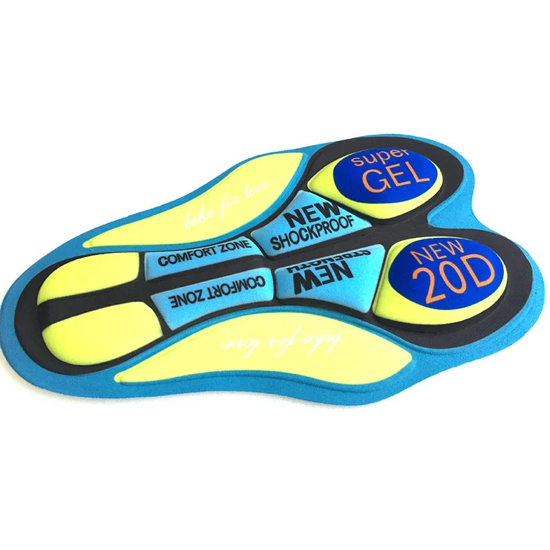 Summer Cycling Wear Pants Pads Outdoor Cycling Sweat Wicking Shock Absorption High-density Sponge Silicone Cushions