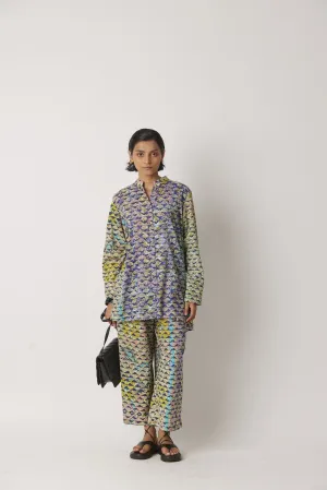 Summer Pant Culotte Cotton Icra Print-Impressionist-Fashion Edit-Yc14P-80 Yc14Imp-05-Yavi