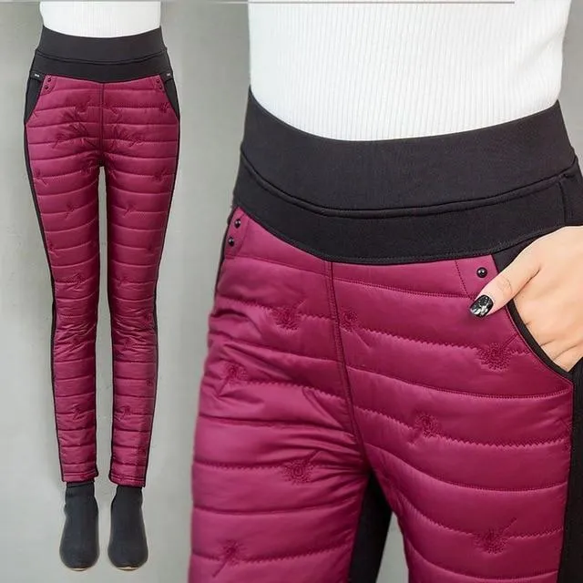 Super warm, water-resistant BRIGITTE padded snow trousers