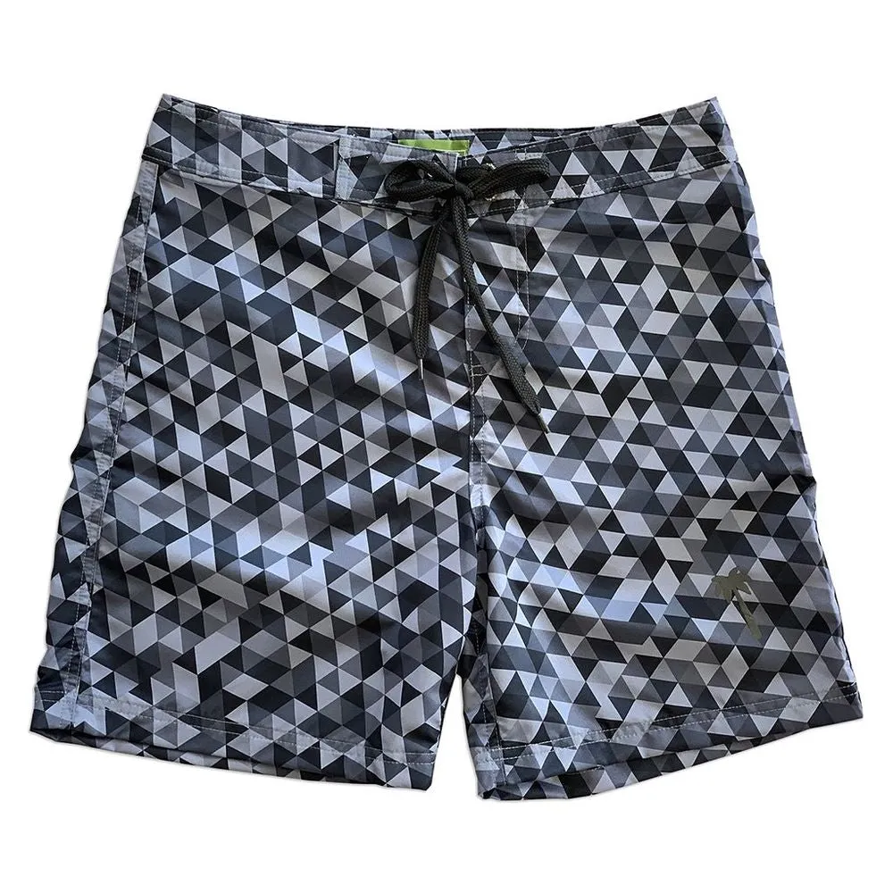 Surf Geometric Grey Sustainable 17" Boardshorts