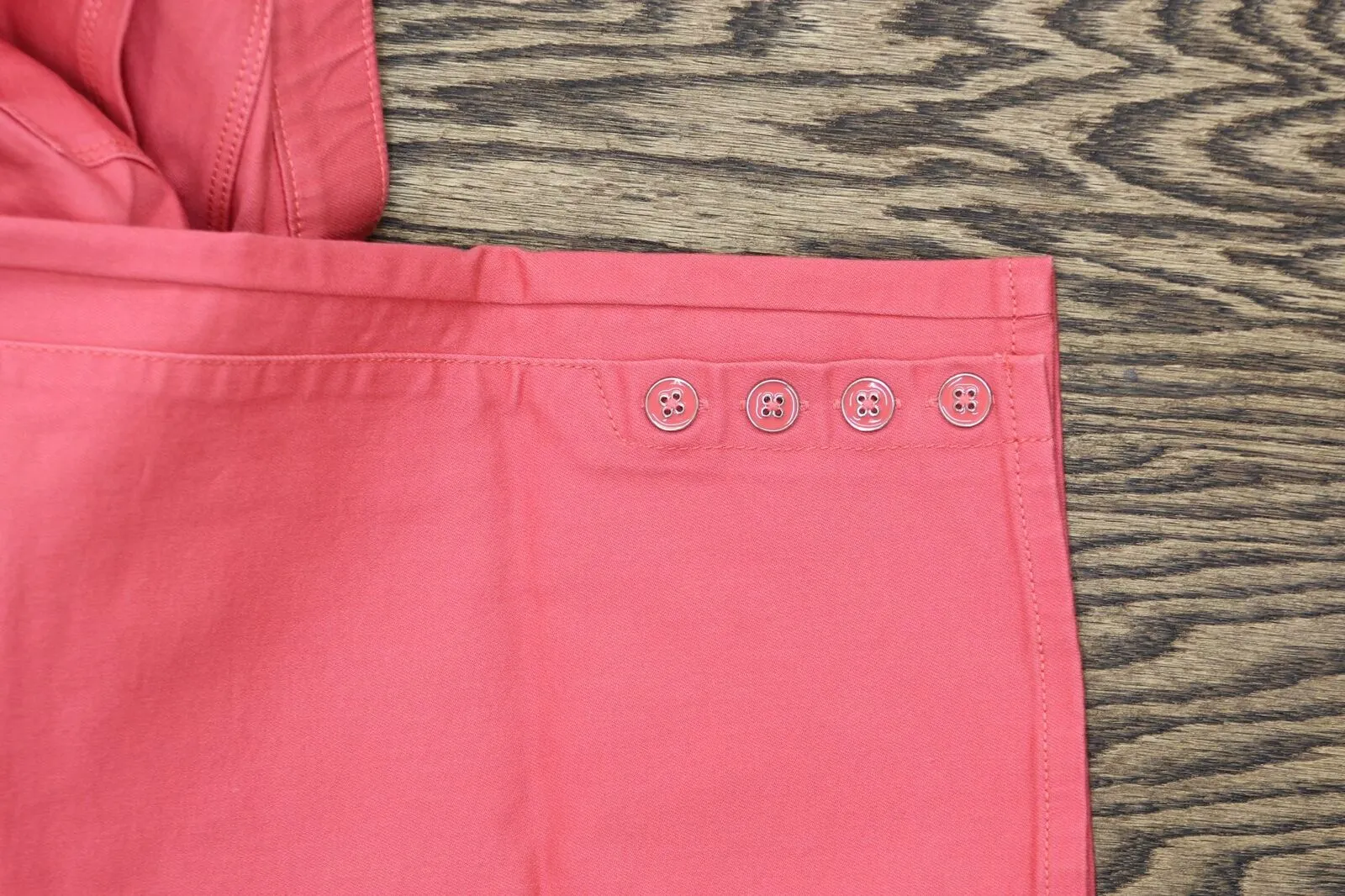 Susan Graver Women's Stretch Twill Pull-On Pants With Button Detail