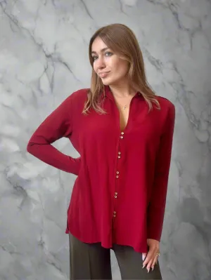 T.ba Hacking Long Sleeves Viscose Blouse