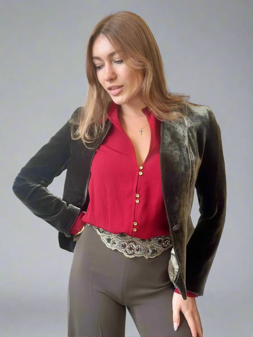 T.ba Hacking Long Sleeves Viscose Blouse