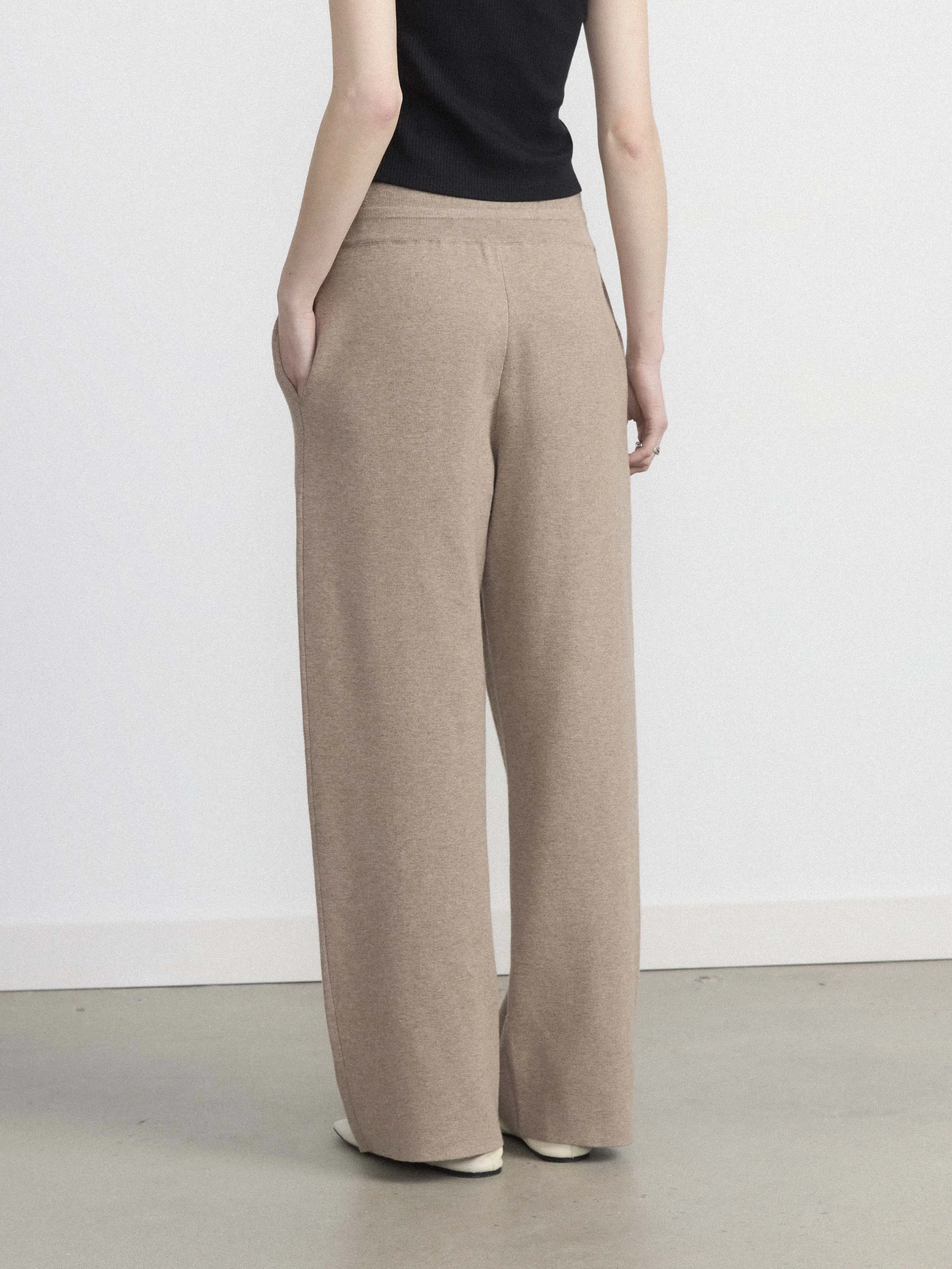 The Compact Sweater Pant in Taupe