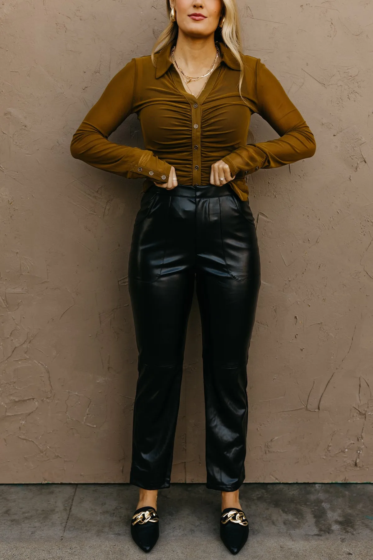 The Isabelle Faux Leather Pants  - FINAL SALE