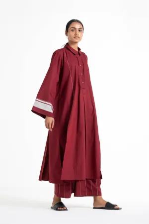 THREE   -   Wide Sleeve Panel Slit Shirt