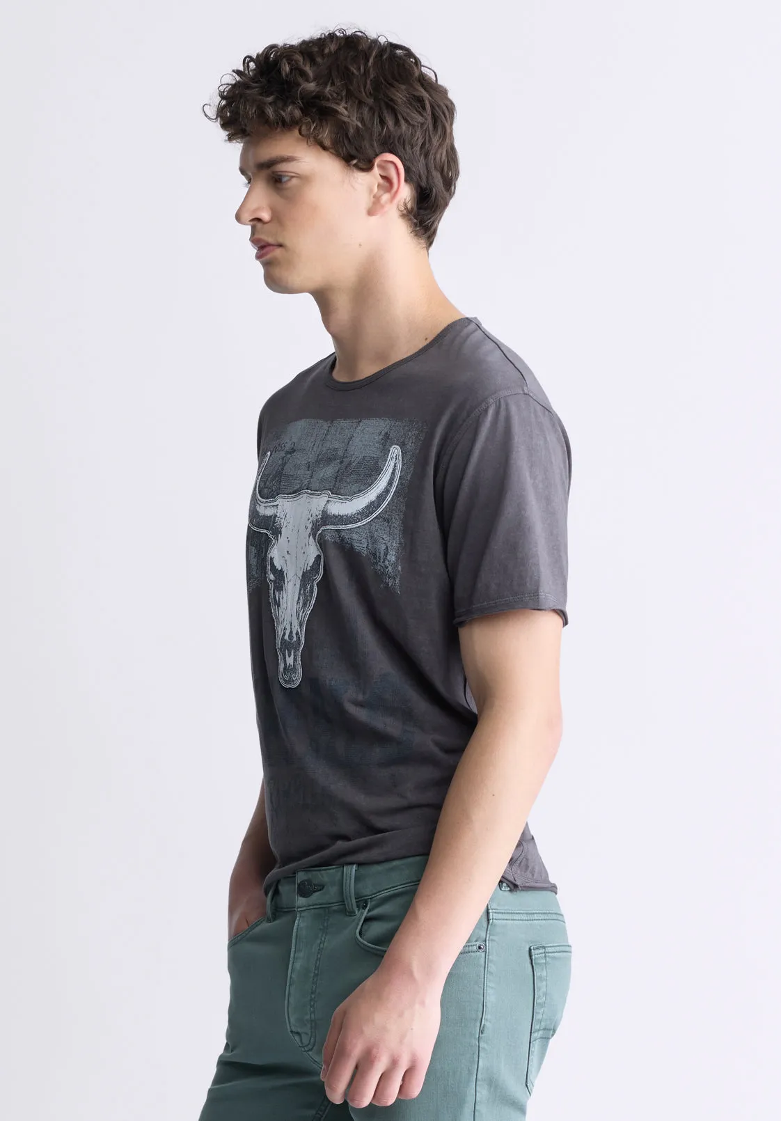Tilton Men's Short-Sleeved Graphic T-Shirt, Charcoal - BM24473