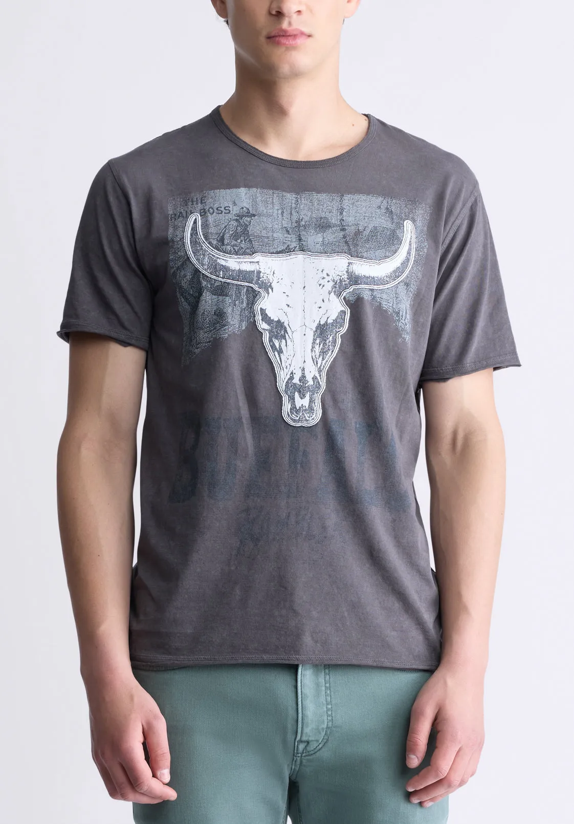 Tilton Men's Short-Sleeved Graphic T-Shirt, Charcoal - BM24473