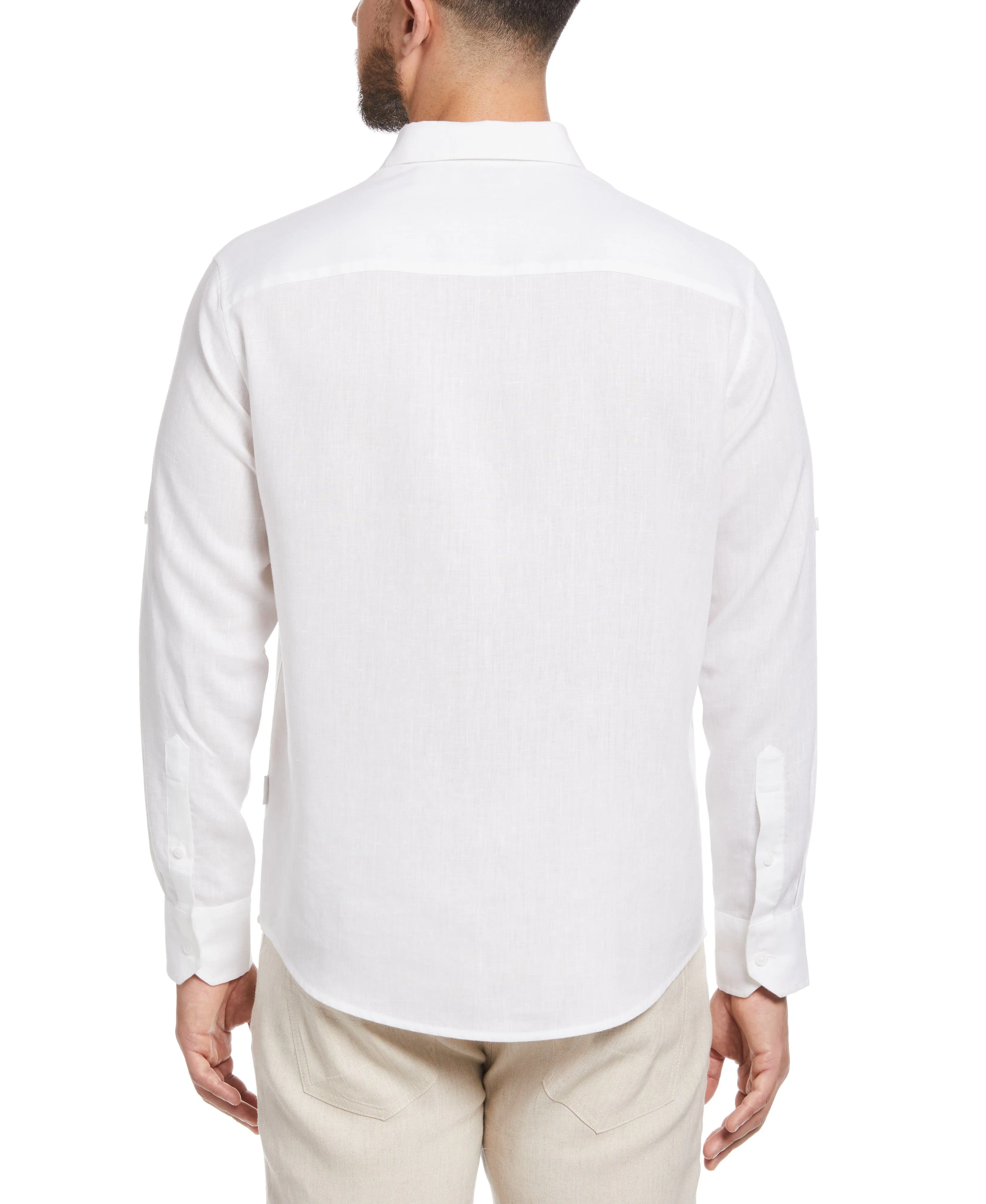 Travelselect™ Linen-Blend Rolled Sleeve Shirt