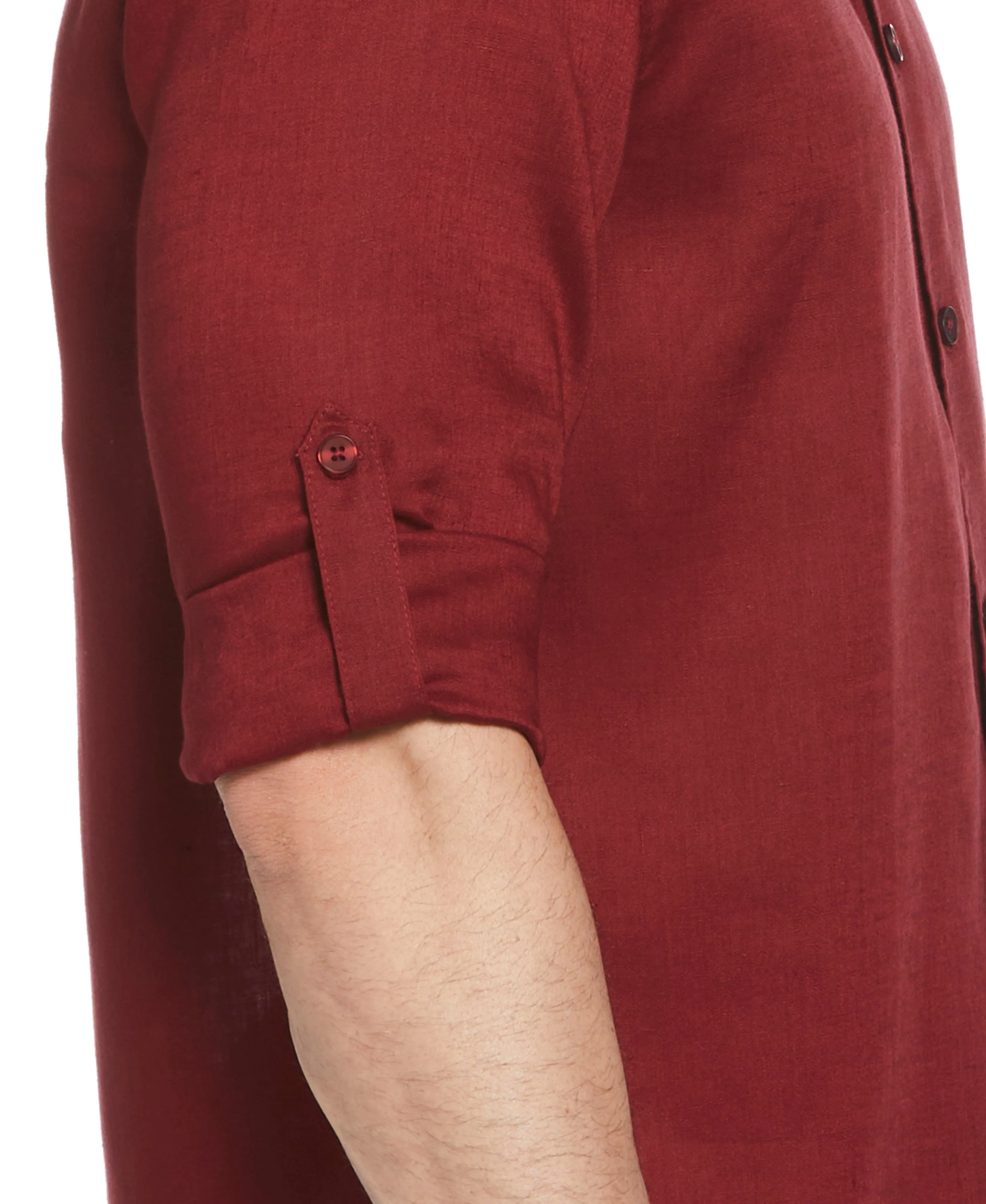 Travelselect™ Linen-Blend Rolled Sleeve Shirt