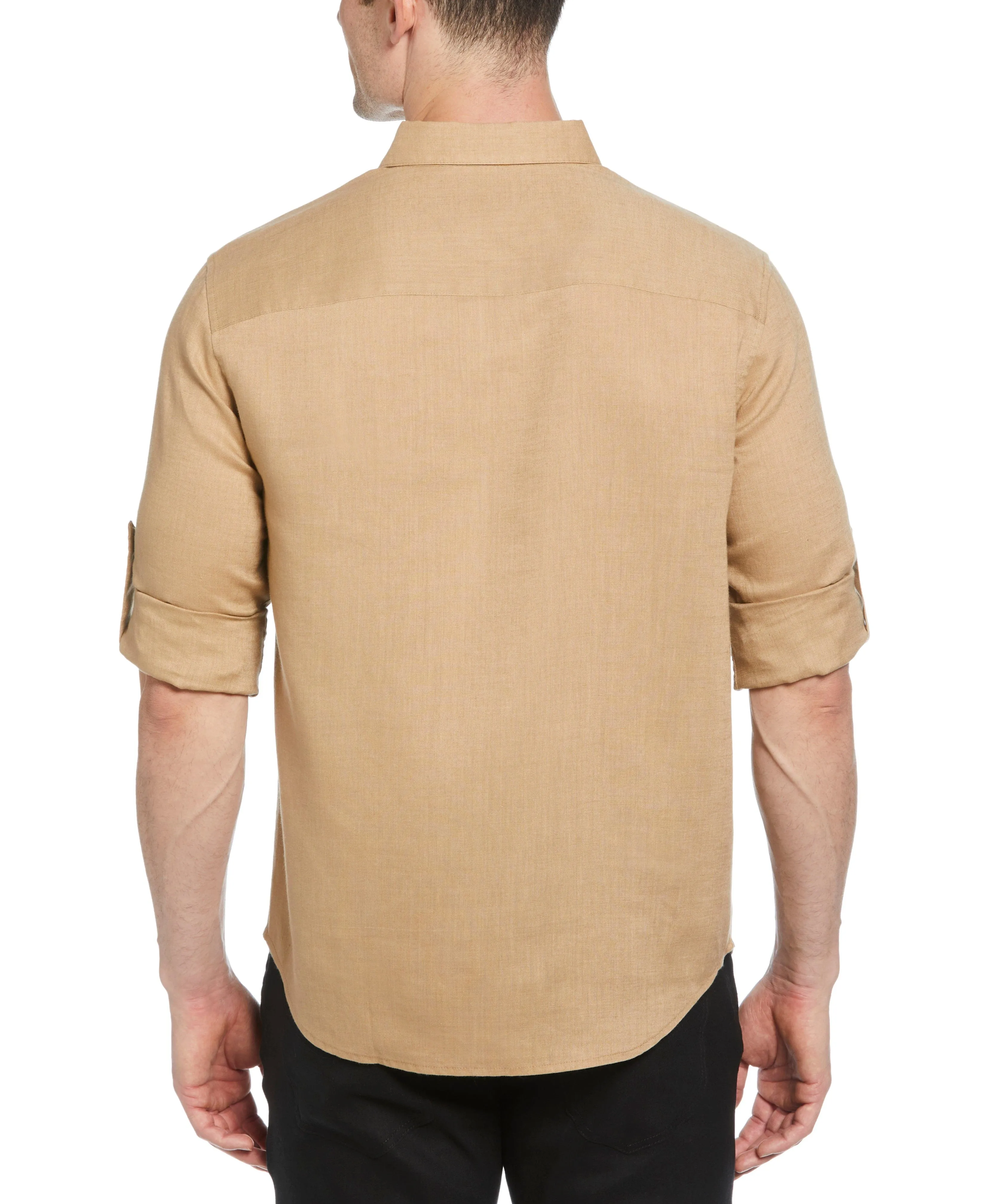 Travelselect™ Linen-Blend Rolled Sleeve Shirt