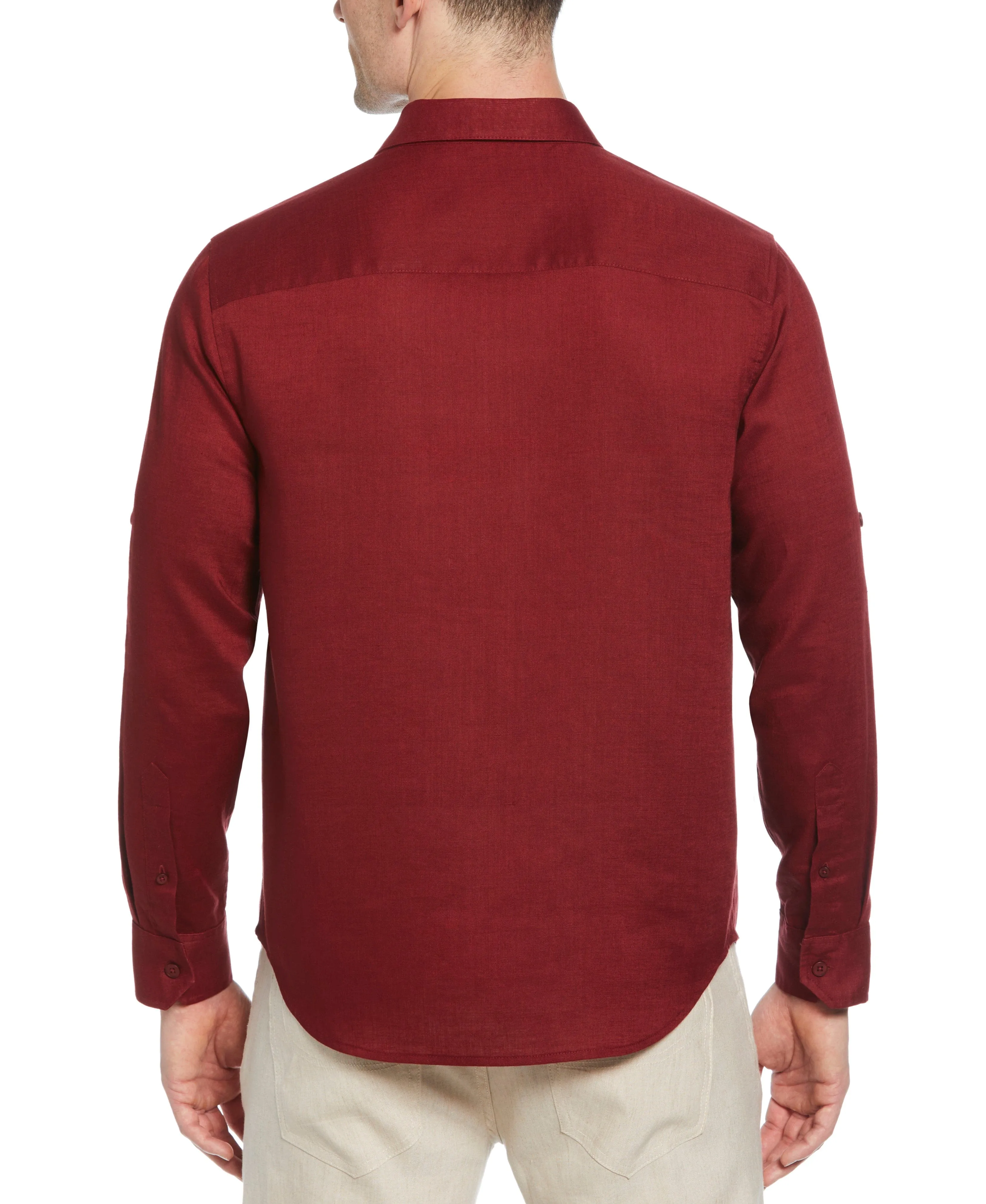 Travelselect™ Linen-Blend Rolled Sleeve Shirt