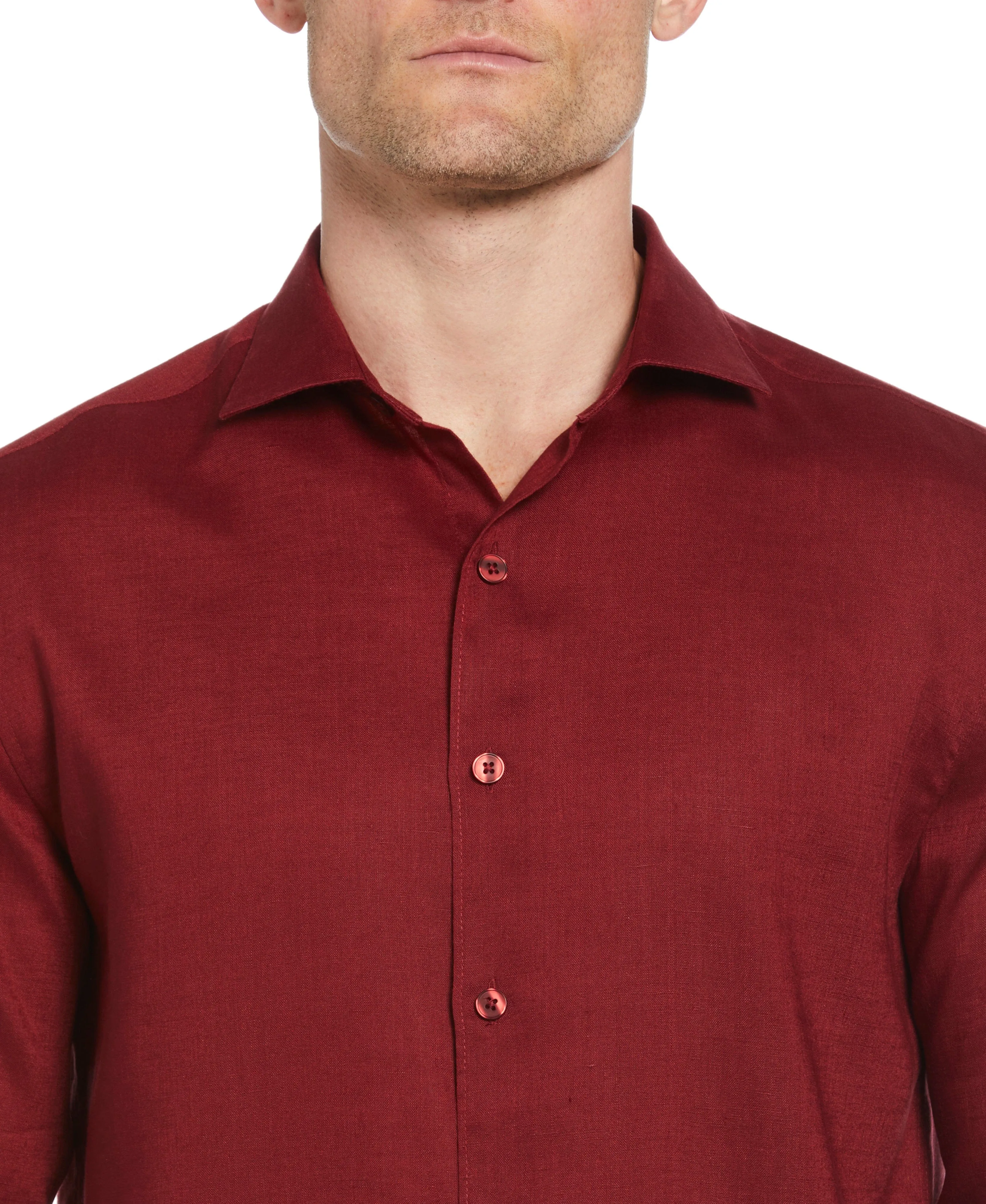 Travelselect™ Linen-Blend Rolled Sleeve Shirt
