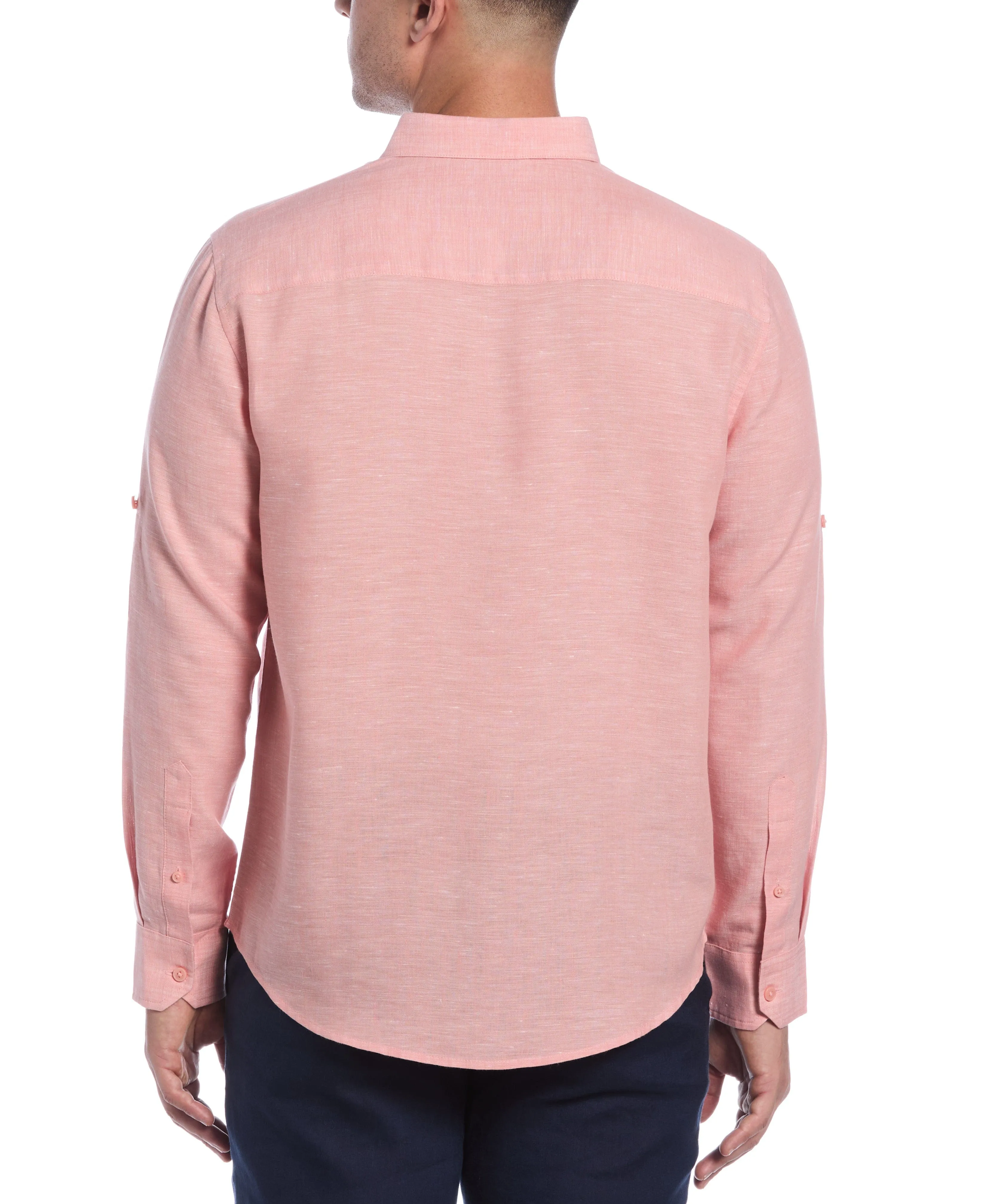 Travelselect™ Linen-Blend Rolled Sleeve Shirt