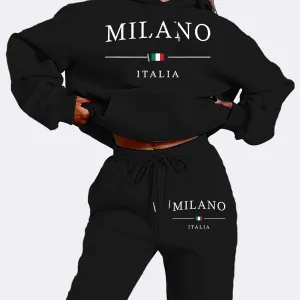 Trendy Plus Size Fleece-lined Sweater Suit