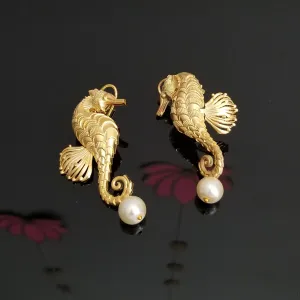 Trendy Sea Horse Design Earrings FL10