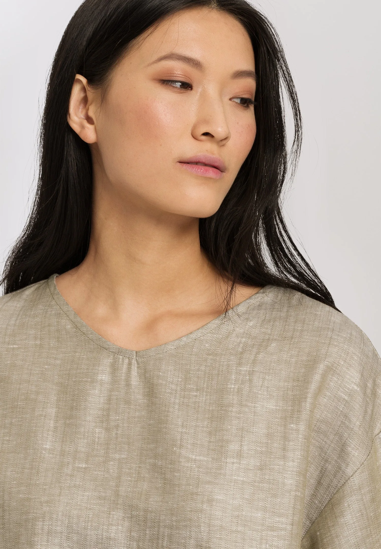 Urban Casuals Linen Blend Oversized Top | Botanic Green 78672-2961