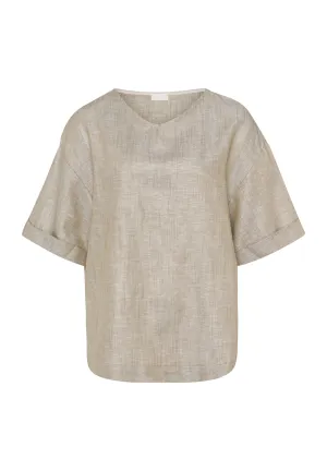 Urban Casuals Linen Blend Oversized Top | Botanic Green 78672-2961