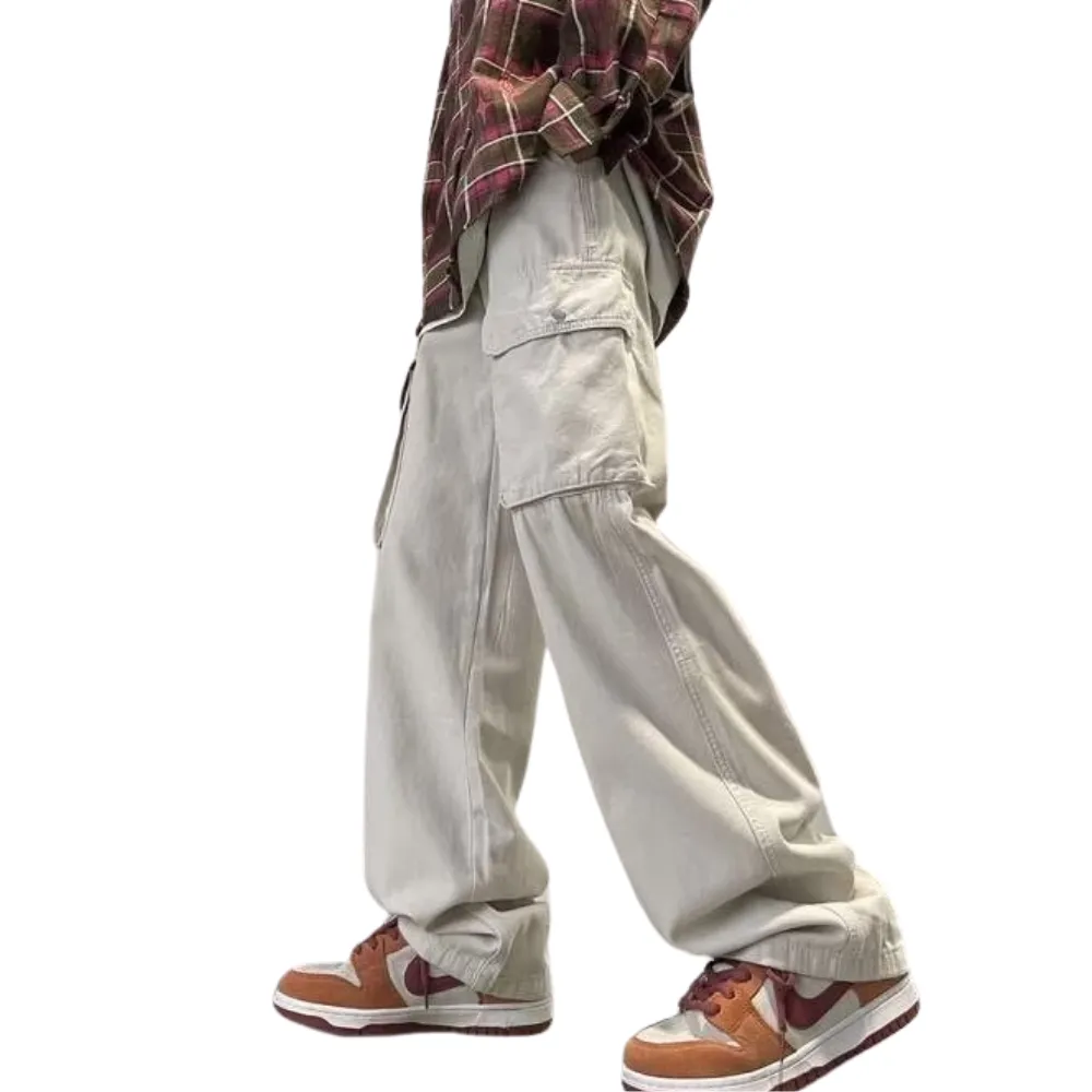 Versatile High Street Straight Cargo Pants