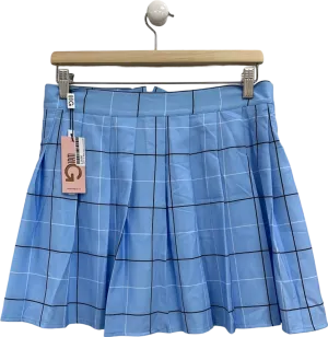 Wal G Powder Blue Gemma Pleated Mini Skirt UK 14