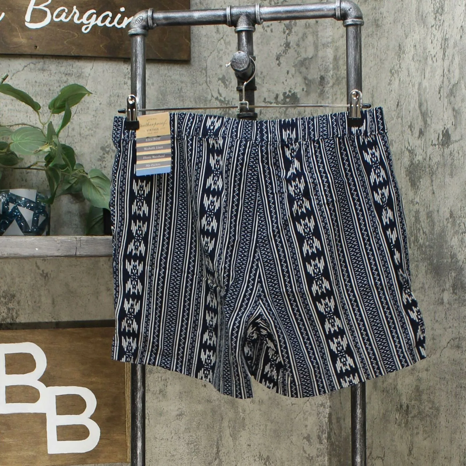 Weatherproof Vintage Women's Elastic Waist Linen Blend Casual Shorts