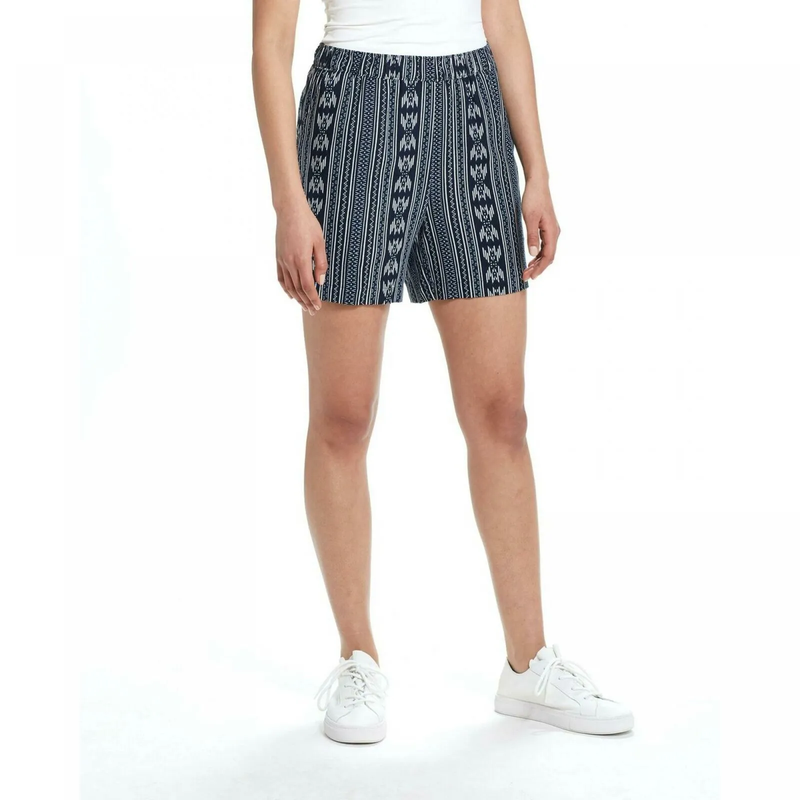 Weatherproof Vintage Women's Elastic Waist Linen Blend Casual Shorts