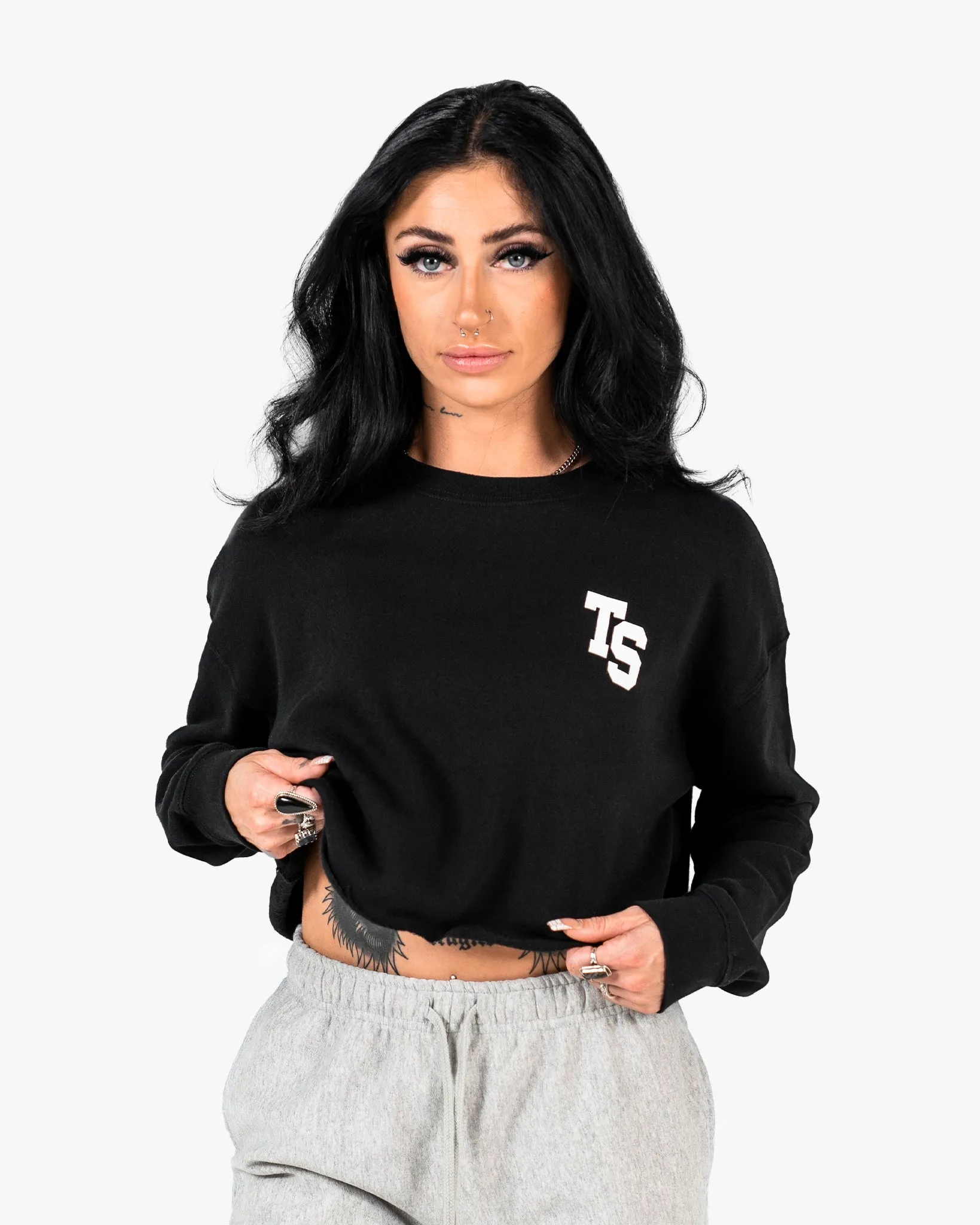 WKND Crop Crewneck - Black
