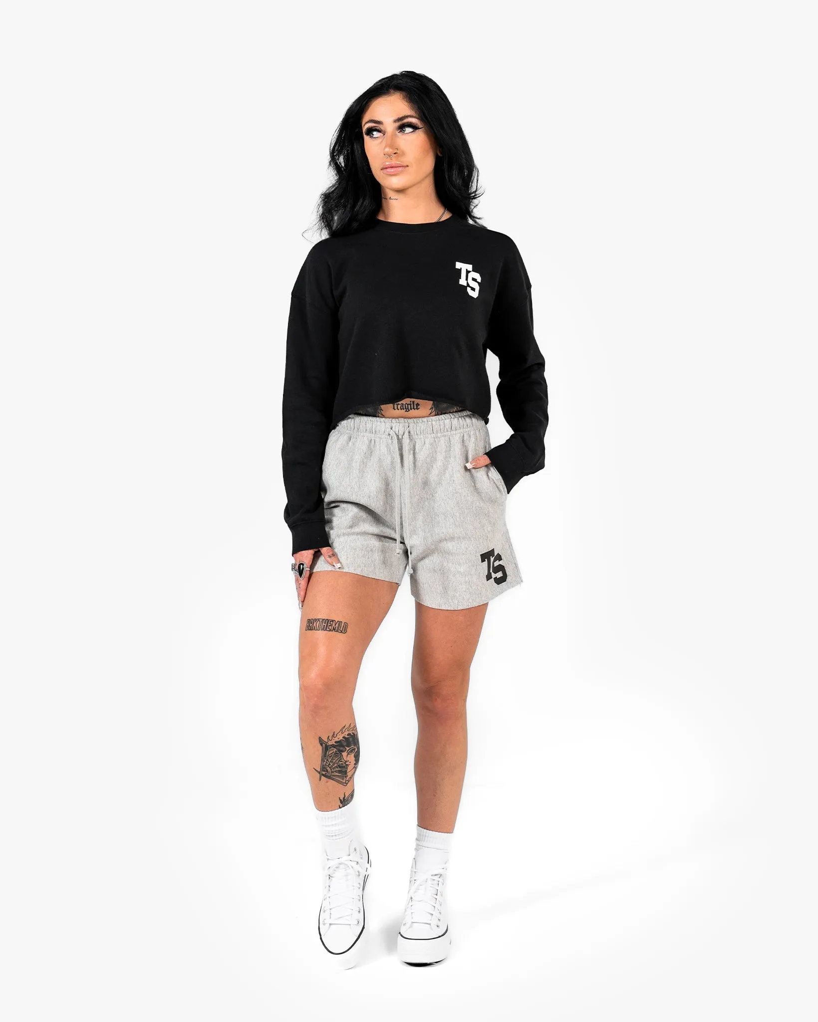WKND Crop Crewneck - Black