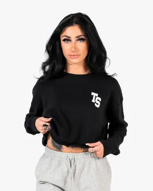WKND Crop Crewneck - Black