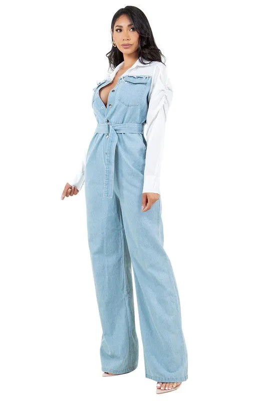WOMEN FASHION DENIM JUMPSUIT