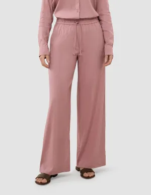 Women's Linen Pants Relaxed Dusty Cerise